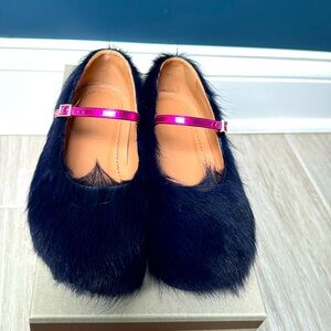 Marni calf hair ballerinas